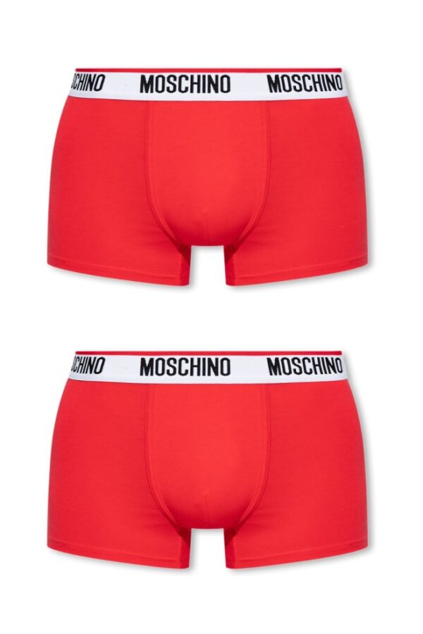 MOSCHINO Czerwone bokserki męskie 3PACK