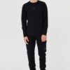 C.P. COMPANY Czarny męski bawełniany longsleeve