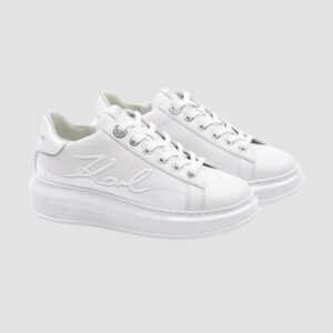 KARL LAGERFELD Białe damskie sneakersy KAPRI Karl Signia