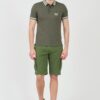 AERONAUTICA MILITARE Zielone męskie polo Short Sleeve
