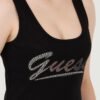 GUESS Czarny damski top Logo Tank