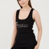 GUESS Czarny damski top Logo Tank