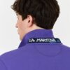 LA MARTINA Fioletowe męskie polo z małym logo