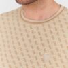 GUESS Beżowy męski t-shirt Marshall