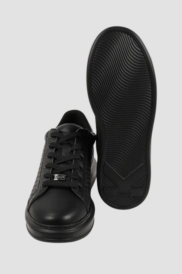 KARL LAGERFELD Czarne sneakersy męskie z monogramem KAPRI Emboss
