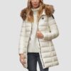 BLAUER Biała damska kurtka Kristin Raincoat Long Jackets