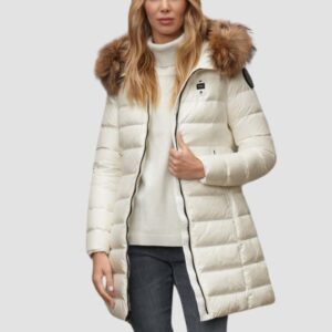 a18e9610785e18943784b93402ed5afbb7f1a886 BLAUER Biała damska kurtka Kristin Raincoat Long Jackets