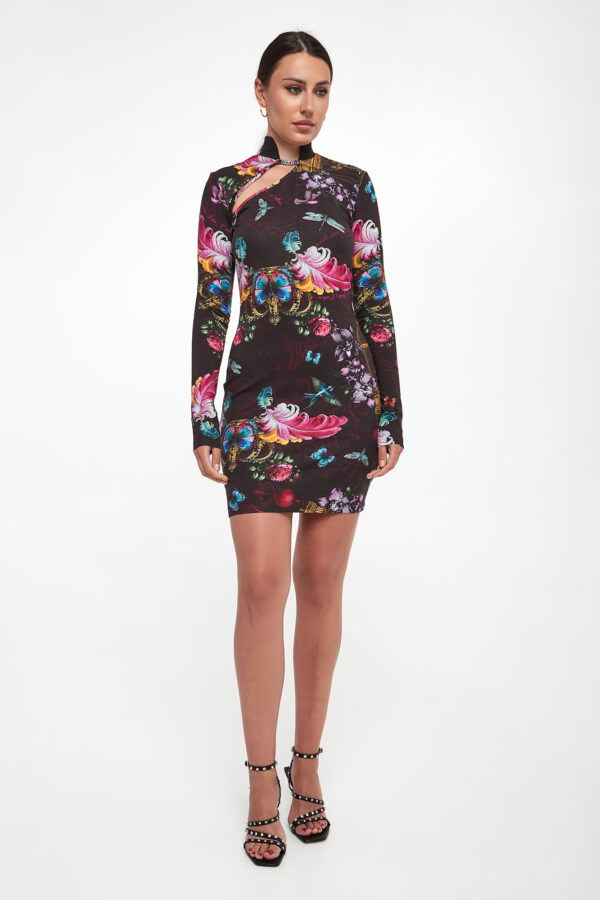 Sukienka mini we wzór VERSACE JEANS COUTURE