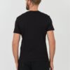 EMPORIO ARMANI Czarny męski t-shirt logo brodé