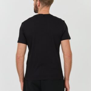 EMPORIO ARMANI Czarny męski t-shirt logo brodé