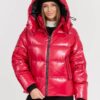 KARL LAGERFELD Czerwona damska kurtka Hooded Down Jacket