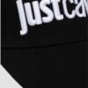 JUST CAVALLI Czarna czapka Logo Embroidery 3d Up
