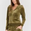 a397591a7be00a2ff8fad616c29500f9c2fe93ca JUICY COUTURE Damska zielona bluza Robertson Gold