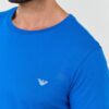 EMPORIO ARMANI Niebieski męski t-shirt basique