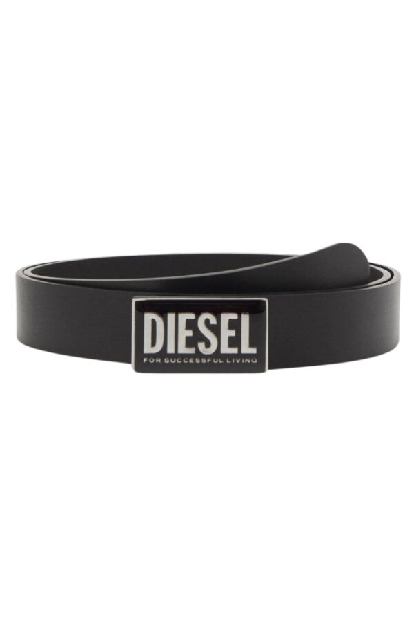 DIESEL Сzarny męski pasek B-GLOSSY II, Rozmiar 90