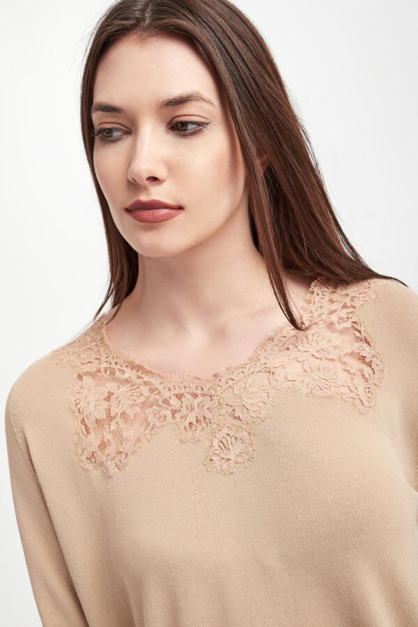 Sweter damski z koronką ERMANNO FIRENZE