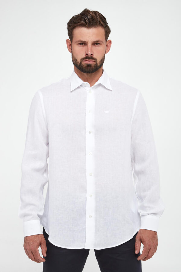 a3f545ba3bb1e4a3ec2311807d2eea7cac27db36 Koszula męska lniana EMPORIO ARMANI