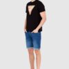 GUESS Czarny bawełniany męski T-shirt slim fit
