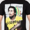 DSQUARED2 Czarny męski t-shirt z bobem marleyem