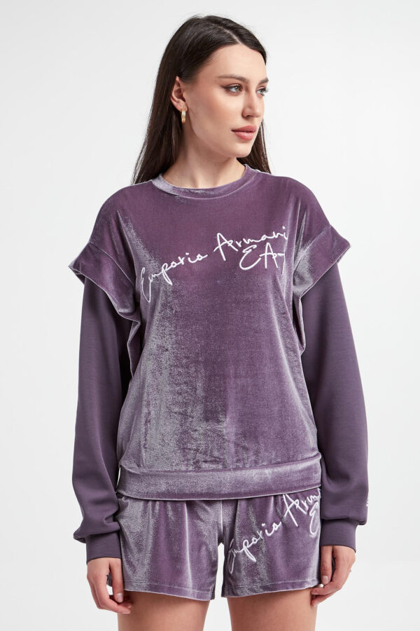 Bluza damska welurowa EA7 EMPORIO ARMANI