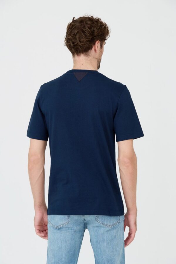 AERONAUTICA MILITARE Granatowy bawełniany męski t-shirt