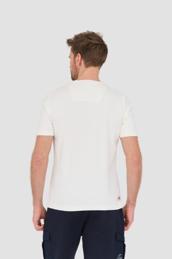 AERONAUTICA MILITARE Beżowy bawełniany męski t-shirt M.C