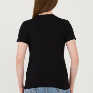 GUESS Czarny damski t-shirt bawełniany Icon Tee