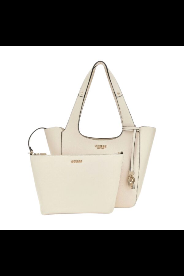 GUESS Beżowa shopperka damska Calista 2 In 1