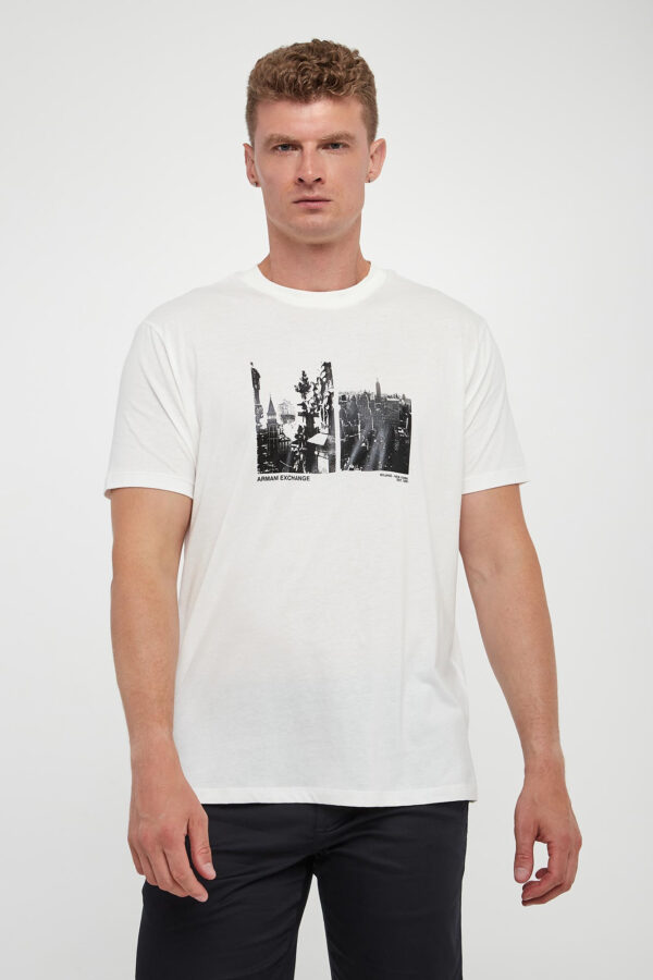 T-shirt męski z nadrukiem ARMANI EXCHANGE