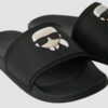 KARL LAGERFELD Czarne męskie klapki KONDO Karl NFT