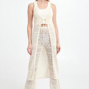 Kardigan damski ażurowy PATRIZIA PEPE