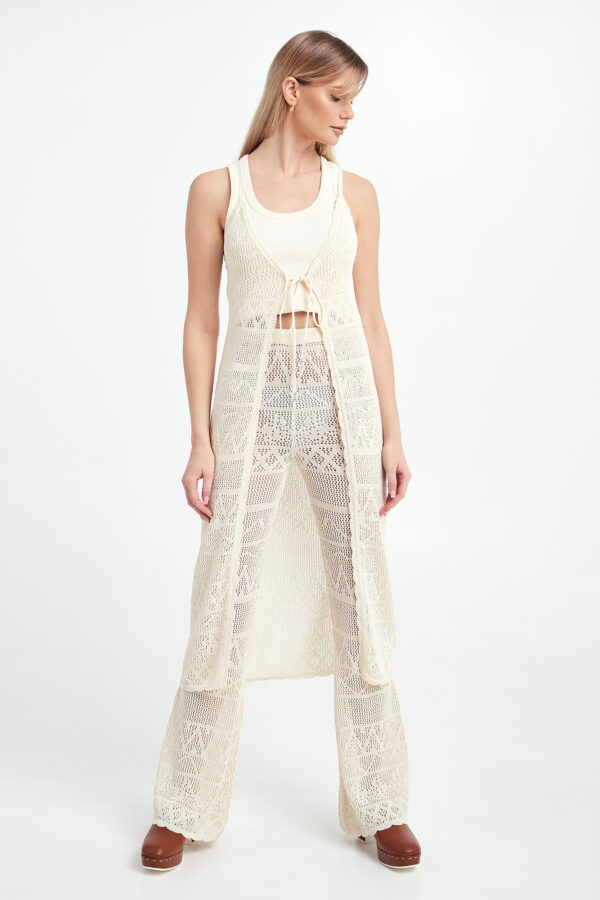 Kardigan damski ażurowy PATRIZIA PEPE