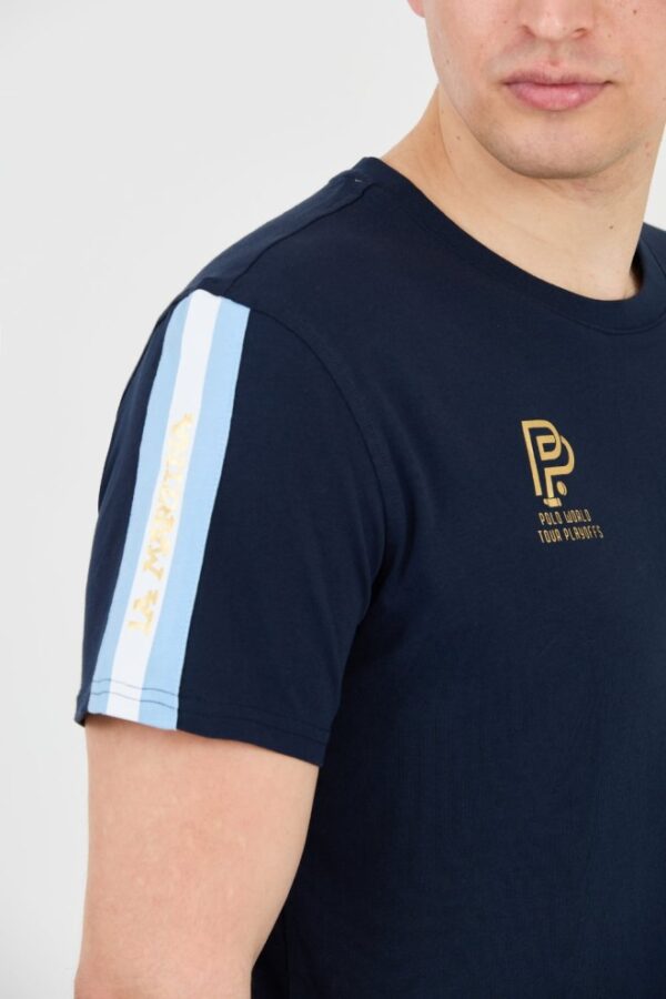 LA MARTINA Granatowy męski t-shirt Jersey