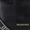 VALENTINO Czarny kuferek bagel we wzór węża