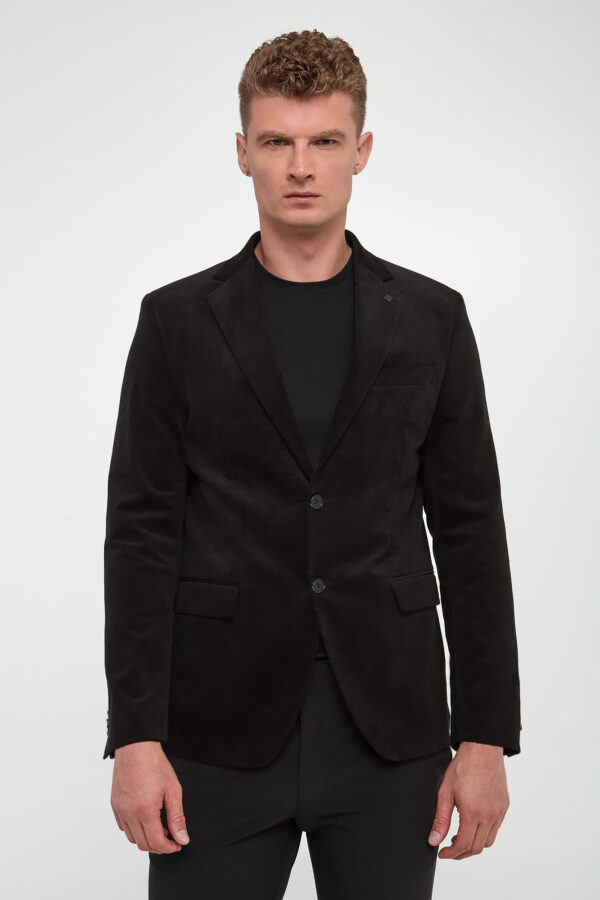 a85dcce48fb239697bffbf6d597f494186c1d20d Marynarka męska welurowa KARL LAGERFELD