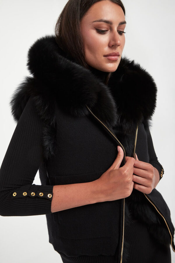 a8a3111e644dcbb5347e659368f4babc84882e6b Kamizelka damska futrzana dwustronna z lisa SUPREMA