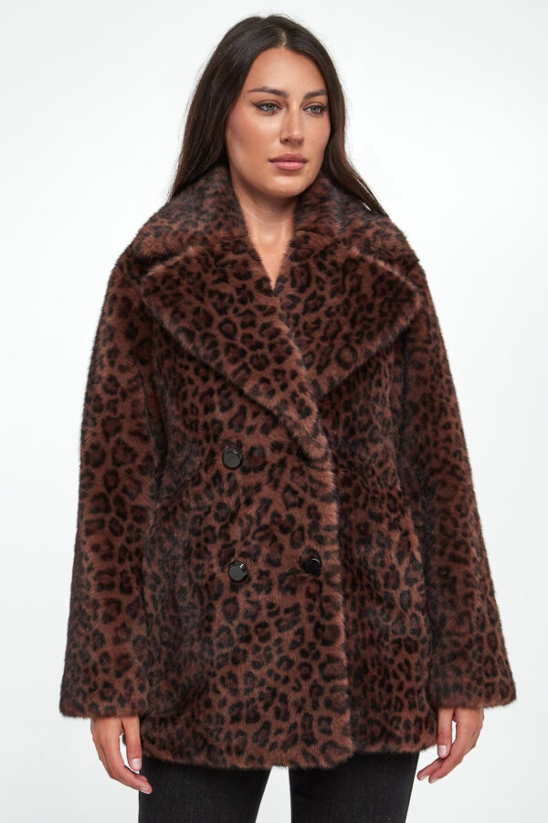 Futro damskie w panterkę JOSEPH RIBKOFF