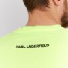 aa5a8dab048522226d7a66843ed1d705e87830fc KARL LAGERFELD Neonowy t-shirt męski z wypukłym logo