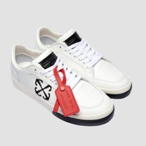 OFF-WHITE Białe sneakersy New Low Vulcanized Leather