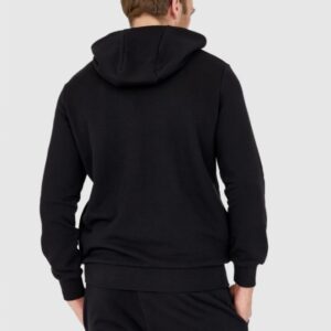 PHILIPP PLEIN Czarna rozpinana bluza męska hexagon z kapturem