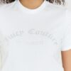 JUICY COUTURE Biały t-shirt damski z diamentowym logo