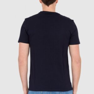abd640e74fc55f749c150831e9bd626b1eda3cbd GUESS Granatowy męski t-shirt bawełniany slim fit