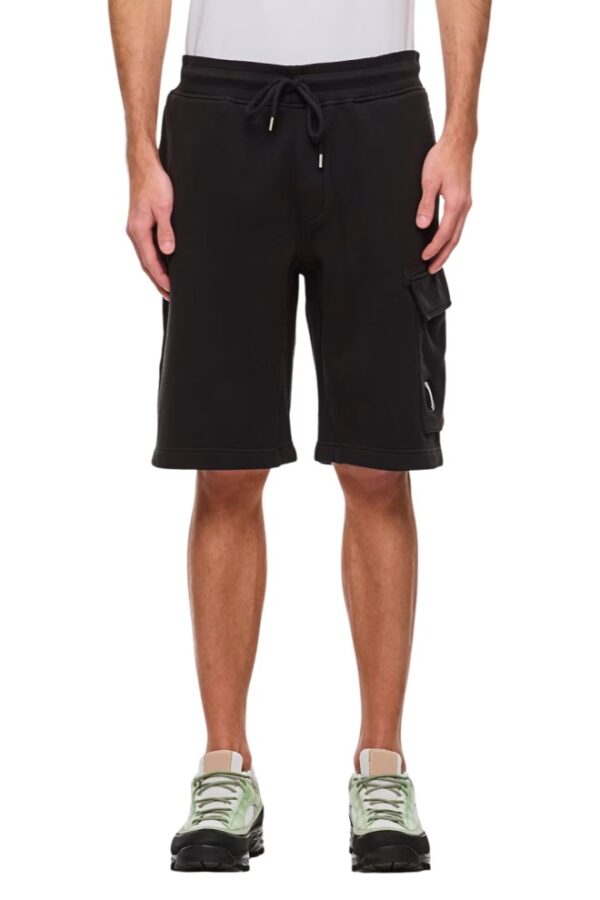 C.P. COMPANY Czarne spodenki męskie Bermudy-Cargo