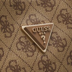 GUESS Brązowa torebka damska logowana Meridian