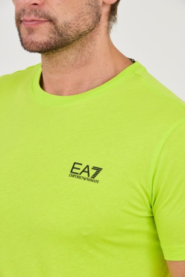 EA7 Neonowy męski t-shirt bawełniany