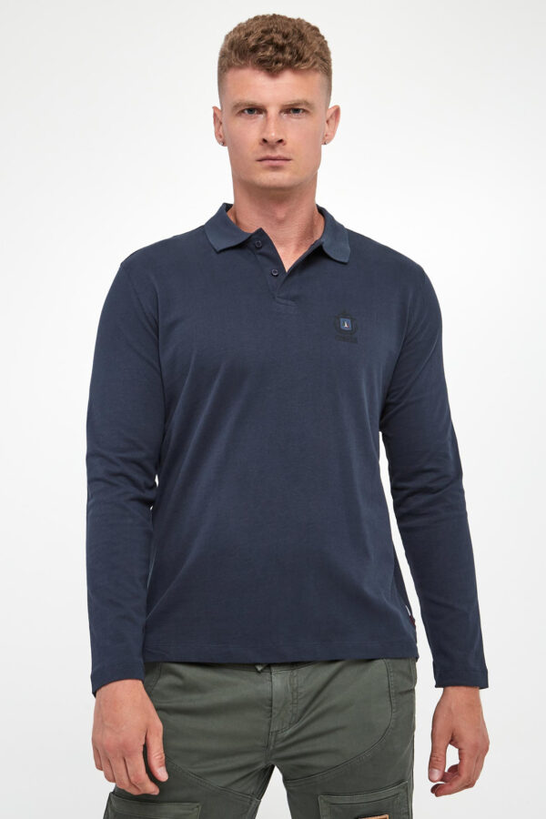 Polo męskie z długim rękawem AERONAUTICA MILITARE