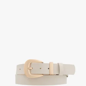 Kremowy pasek damski
