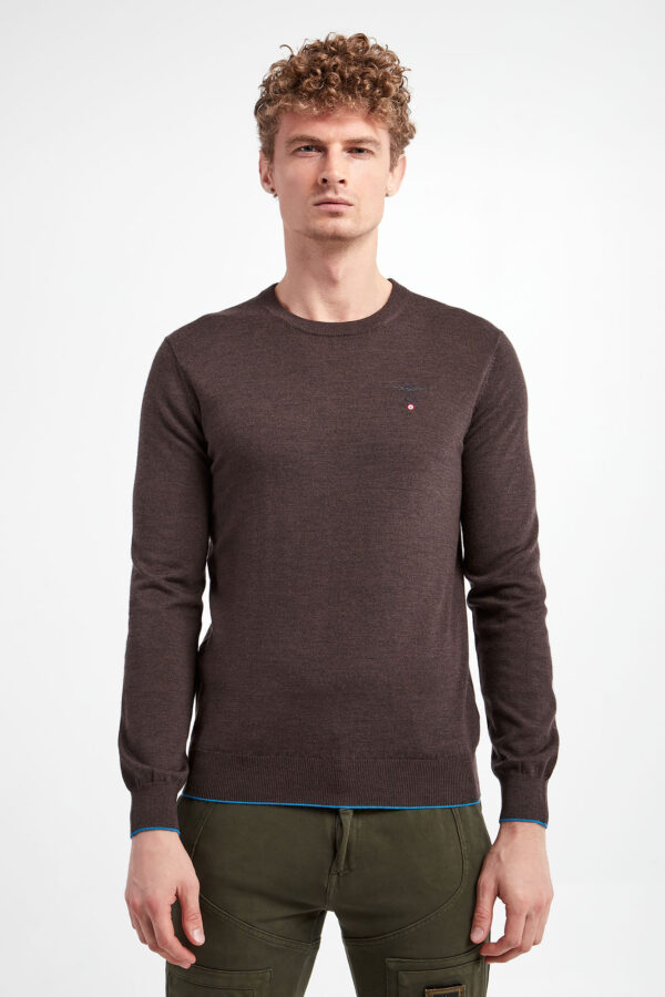 ad5e7ad78f1c3274c0956ba4003377cb04fa9ebe Sweter męski wełniany AERONAUTICA MILITARE