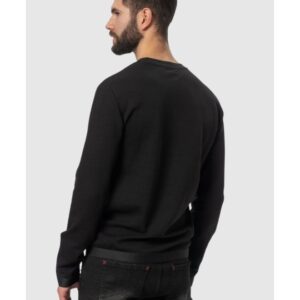 EA7 Czarna męska bluza z dużym złotym logo