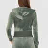 JUICY COUTURE Zielona damska bluza Marissa Velour Track Top
